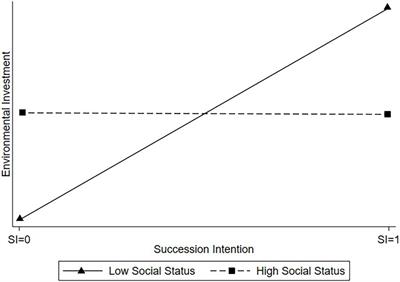 Succession intention and environmental investment: The moderating role of social status